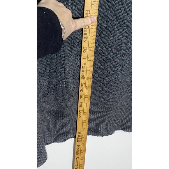 Banana Republic Cardigan Mens Large Navy Grey Ombré Print Wool Button Up Sweater - Picture 7 of 10